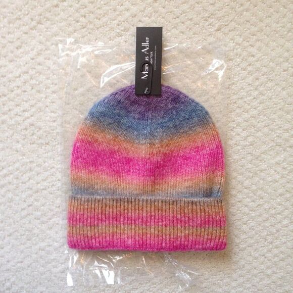 Marcus Adler Colorful Striped Beanie NWT - Picture 6 of 7